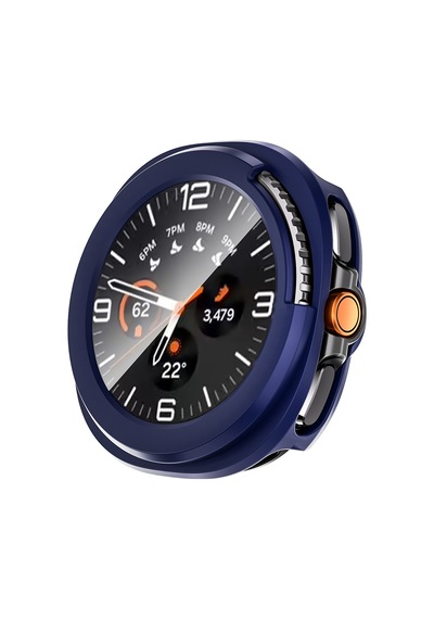 Galaxy Uyumlu Watch 8 Classic 46mm Sert Pc Kasa Ve Ekran Koruyucu Mkst Watch Gard 39 - Lacivert