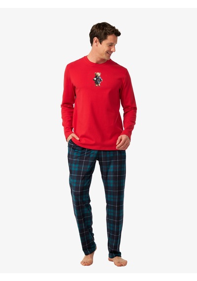 Blackspade Erkek Polar Pijama Takımı 40979 - Kırmızı