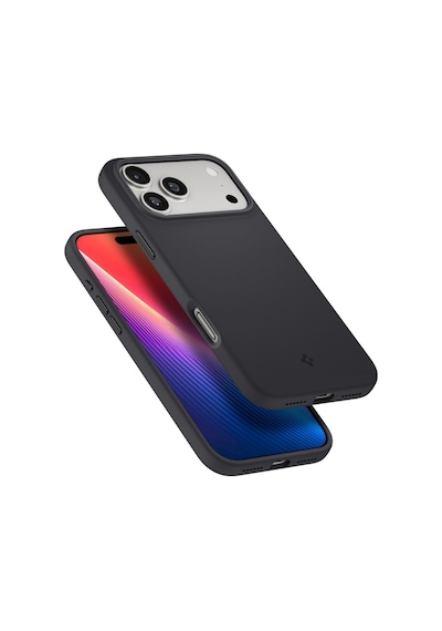 Spigen iPhone Uyumlu 17 Pro Silikon Magsafe Kılıf Silicone Fit Magfit Black Kaymaz Kapak - Acs09955