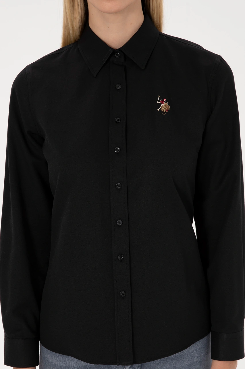 U.s. Polo Assn. Kadın Siyah Gömlek Basic 50308043-vr046 Siyah