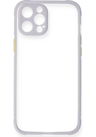 Apple Uyumlu  iPhone 12 Kılıf Miami Şeffaf Silikon Lila