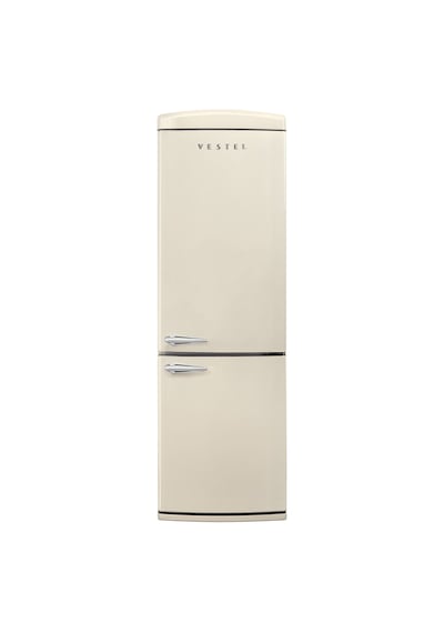 Vestel RETRO NFK37211 330 L No-Frost Buzdolabı Bej