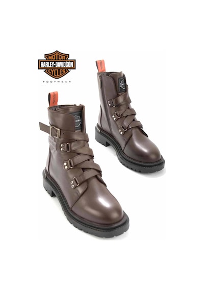 Harley Davidson Dark Brown Hakiki Deri Kadın Bot & Bootie Hd0777003003 Dark Brown