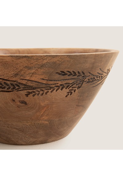 Spiga Ahşap Sunum Kasesi 25x25x11cm Natural Naturel