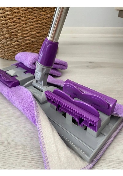 Stella Mandallı Mikrofiber Mop Mor