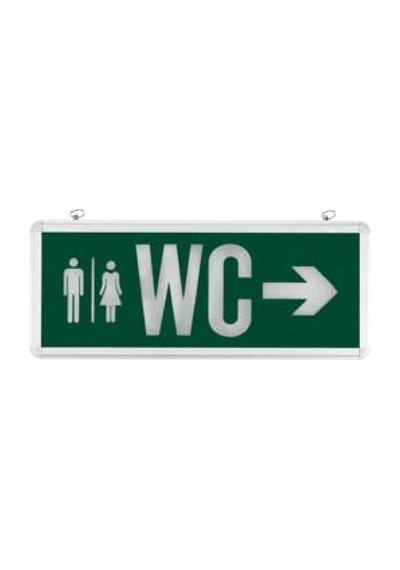 3 Watt Led'li Wc Tuvalet Levhası, Wc Yol Gösterici, Kesintide 2 Saat Şarjlı Sağ - Sol Çift Yönlü
