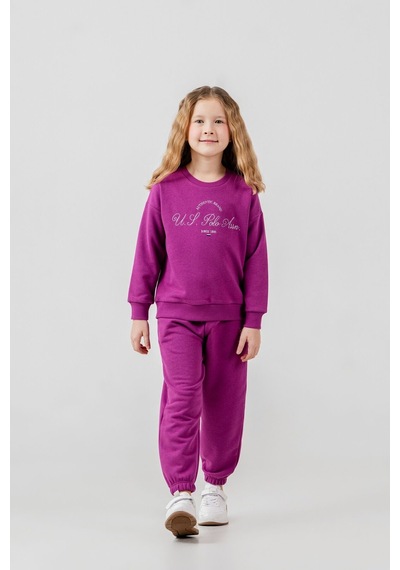 U.S. Polo Assn. Kız Çocuk Nakışlı Mor Uzun Kol Eşofman Takımı Us2703-c-v1 Us2703-c-v1
