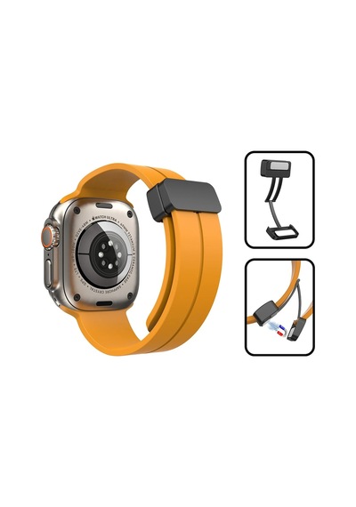 Newface - 426 - Apple Watch Uyumlu 42mm Kr412 Elegance Stylısh Kordon - Csmo-tex - - Pudra