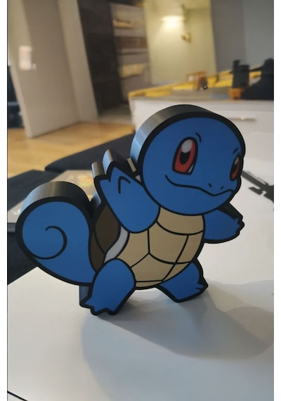 Squirtle Tasarımlı Gece Lambası Çok Renkli