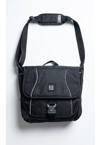Ful - Noble Siyah Gündelik Spor Messenger Omuz Çantası