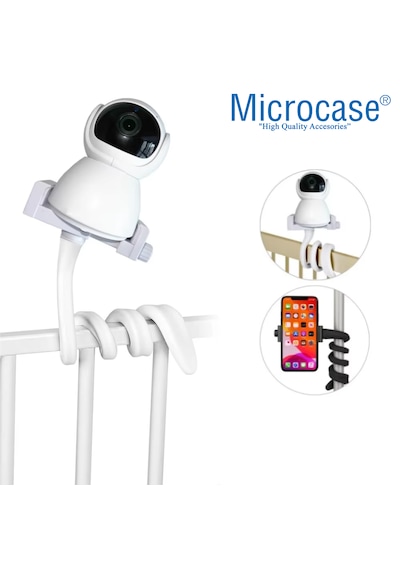 Microcase Esnek Web Kamera Bebek Kamerası Telefon Tutucu - Al5143 Siyah