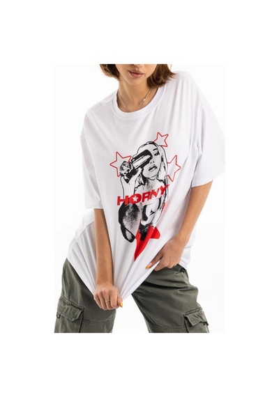 Tarzsokak Unisex Horny Star Tshirt Beyaz Beyaz