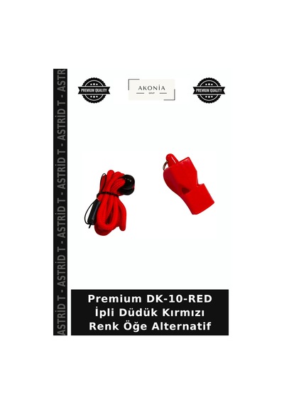Premium Dk-10-red İpli Düdük Kırmızı Renk Öğe Alternatif