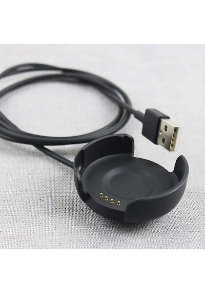 Caseonn Amazfit Verge Manyetik Usb Hızlı Şarj Kablosu Siyah