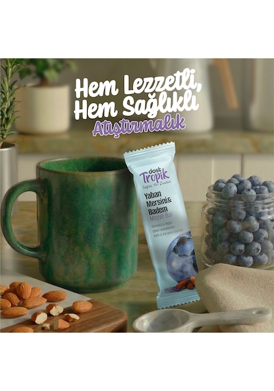 Yaban Mersini Ve Badem Aromalı Meyve Bar 35 G Meyve İçeren Pratik Atıştırmalık 2 Adet
