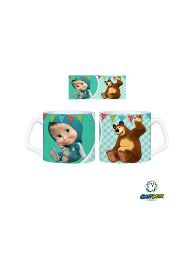 Ghostbastır Design Masha İle Koca Ayı Kupa Bardak Tek Adet 1023 çok renkli