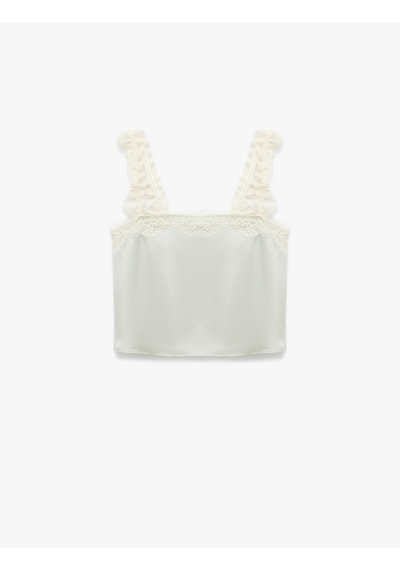 Koton Dantel Detaylı Askılı Kare Yaka Rahat Kalıp Saten Pijama Üstü Yeşil 5slk90033mw Yeşil Koton Dantel Detaylı Askılı Kare Yaka Rahat Kalıp Saten Pijama Üstü Yeşil 5slk90033mw Yeşil