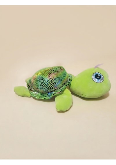 Peluş Kaplumbağa Parlak Kumaş-25 Cm Yeşil