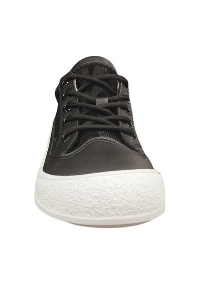 Kadın Sneaker Spor Ayakkabı Desenli Günlük Rahat Poli Taban 2 Cm Topuk Flet 35z Siyah