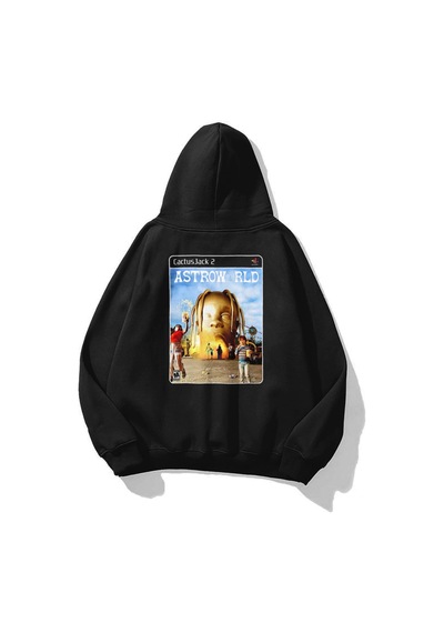 Unisex Ps2 Astroworld Sweatshirt Siyah Siyah
