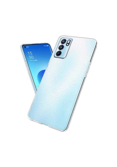Reno 6 4g Kılıf Süper Silikon Kapak - Renksiz Renksiz Renksiz