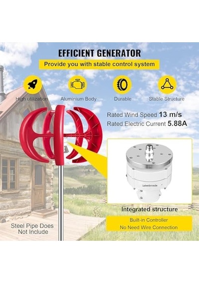 Tr Rüzgar Jeneratörleri, 15000 W/20.000 W, Rüzgar Türbini Jeneratörü, 12 V/24 V/48 V, Bahçe, Tekne Ve Güneş Ene