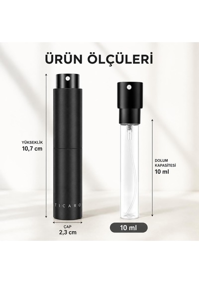 Lexroo Parfüm Şişesi 10 Ml 3'lü Set Cep Parfüm Şişesi Doldurulabilir Parfüm Doldurma Şişesi Seyahat Çok Renkli