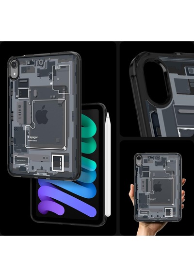 İpad Mini 2024/2021 İle Uyumlu Kılıf Ultra Hybrid Zero One Black - Acs09162