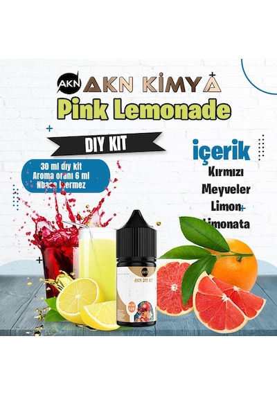 Pink Lemonade Dıy Kit Kırmızı Meyveler Limon Gıda Aroması %20 Oranda Aroma İçerir Hazır Değildir 30 Ml