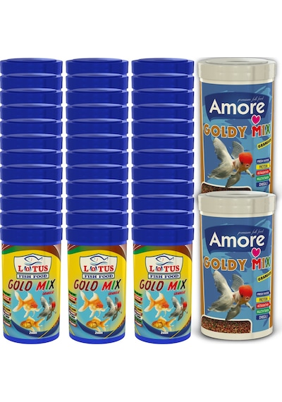 Gold Mix Granulat 36x100ml Japon Balık Yemi ve 2x250ml Kutu