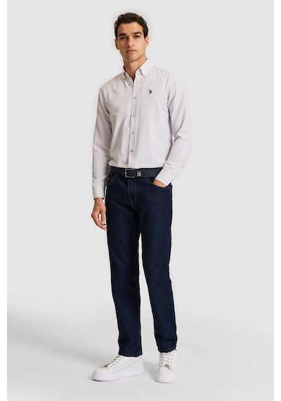 U.s. Polo Assn. Erkek Açık Gri Gömlek Basic 50324708-vr001