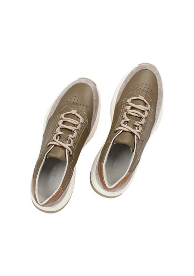 Erkek Haki Vizon Süet Deri Sneaker