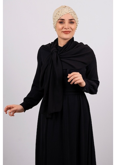 Hürrem Bone Bej Pratik Hazır Geçmeli Tesettür Bone Sandy Kumaş Taşlı 1456_12 Bej Hürrem Bone Bej Pratik Hazır Geçmeli Tesettür Bone Sandy Kumaş Taşlı 1456_12 Bej