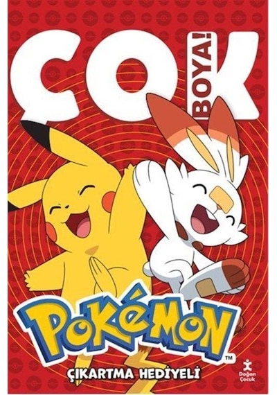 Pokemon Çok Boya Çıkartmalı Dev Boyama Kitabı