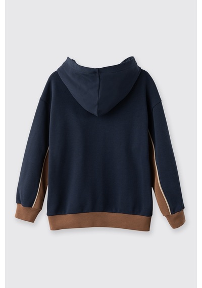 Panço Erkek Çocuk Kapüşonlu Lacivert Sweatshirt