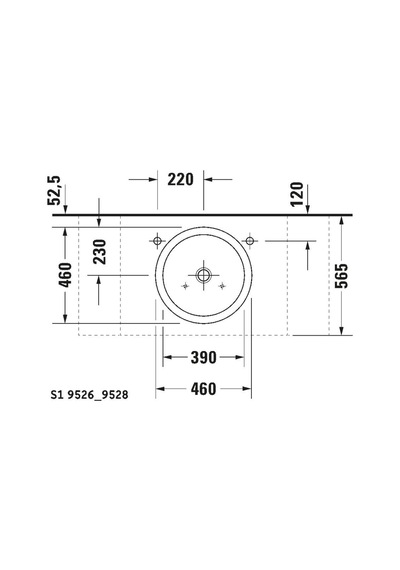 Duravit - Starck 1 Çanak Lavabo 46 Cm Beyaz - 0445460000- Beyaz