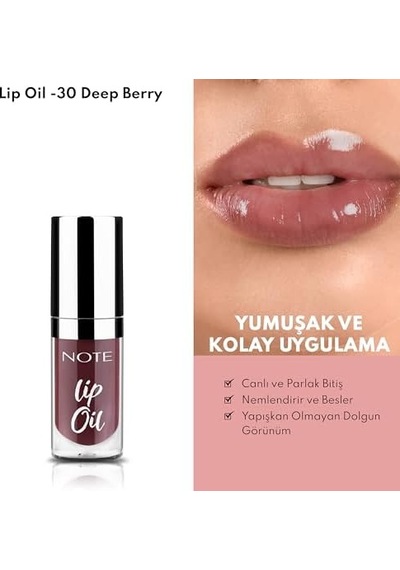 Lip Oil 30 Deep Nemlendirici Ve Parlatıcı Dudak Bakım Yag I, Mor