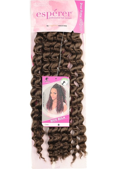 Nice Bulk Afro Su Dalgası Saç - Koyu Kumral