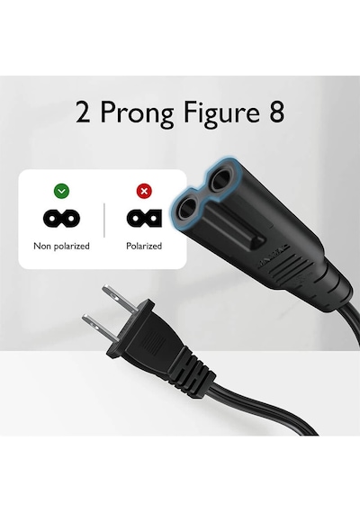Amerikan USA Fiş Priz 2 Pin Power Kabo Güç Kablosu - 1.5 mt