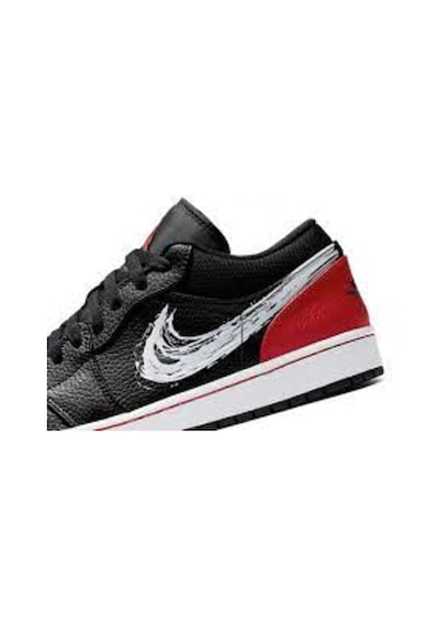 Nike Jordan 1 Low Brushstroke Swoosh Basketbol Ayakkabısı Da4659-001 Siyah