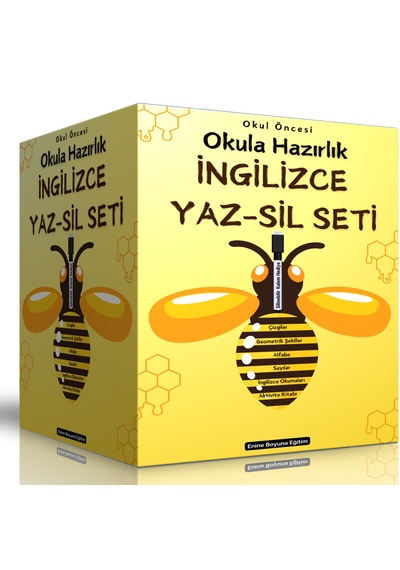 Okul Öncesi Okula Hazırlık İngilizce Yaz-sil Seti 5 Kitap