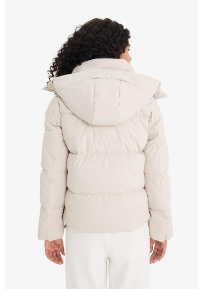 Defacto Regular Fit Kapüşonlu Fermuarlı Şişme Mont F2143ax25wnbg414 Bej-bg414