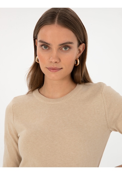 Pierre Cardin Kadın Bej Kazak /triko 50315758-vr011 Bej