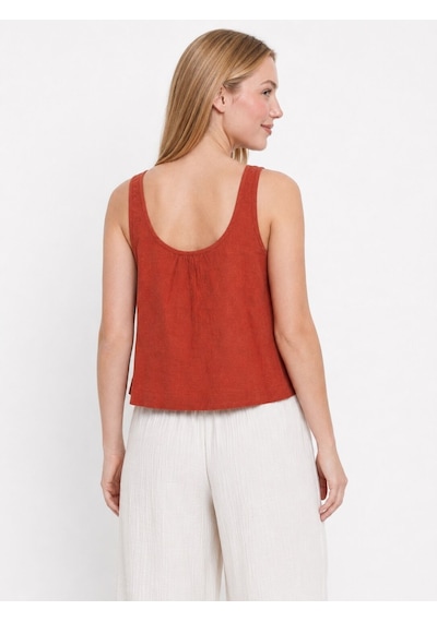LOFT Crop Kadın Bluz K.kol Kiremit
