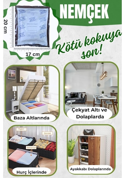 Nemçek Nem Alıcı Rutubet Giderici Küf Önleyici Koku Giderici Korozyon Önleyici 250 Gr 1 Paket