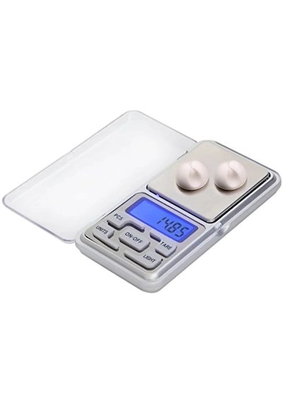 Go İthalat Dijital Hassas Cep Terazi 500 Gr 0.01 Taksimat Notebook Gümüş