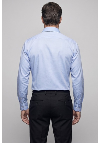 Bisse Mavi Regular Fit Cepsiz Klasik Uzun Yaka Gömlek Gmkls252179 D35
