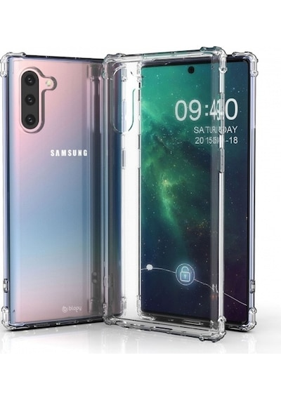 Blogy Galaxy Note 10 İle Uyumlu Crystal Fit Kılıf Crystal Clear