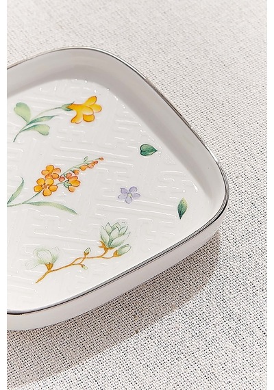 Pasabahce Petite Fleur Porselen Mini Servis Tabağı 4'lü Çok Renkli