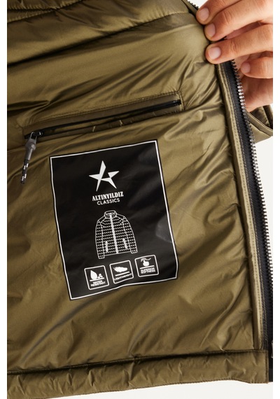 Ac&Co / Altınyıldız Classics Erkek Hakı Standart Fit Normal Kesim Dik Yaka Mont Haki Ac&Co / Altınyıldız Classics Erkek Hakı Standart Fit Normal Kesim Dik Yaka Mont Haki